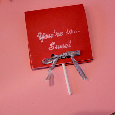 Valentine lollipop card