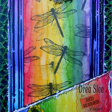 Eclectic Rainbow Card ~ Red Rubber Designs