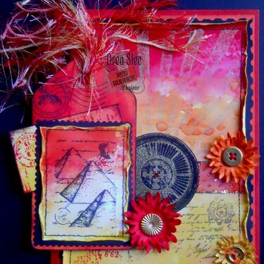 Pyramid Collage Card ~ Red Rubber Designs DT