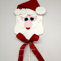Santa Punch Art Lollipop Holder