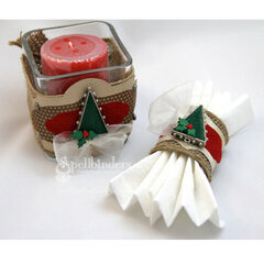 Christmas Tree Bezel Candle Holder and Napkin Ring by Teresa Horner