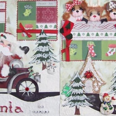 Santa is coming to town 2 page layout