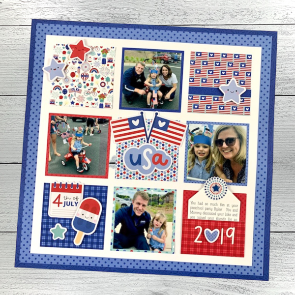 4th of July Scrapbook Layouts - Project Idea 