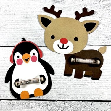 Reindeer &amp; Penguin Money Holders