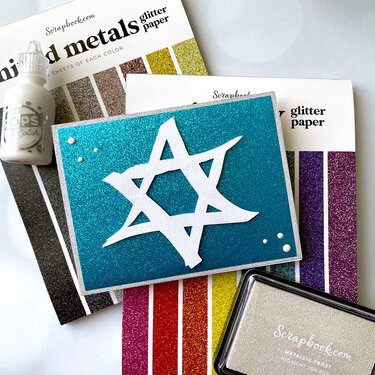 Glitter Hanukkah Card