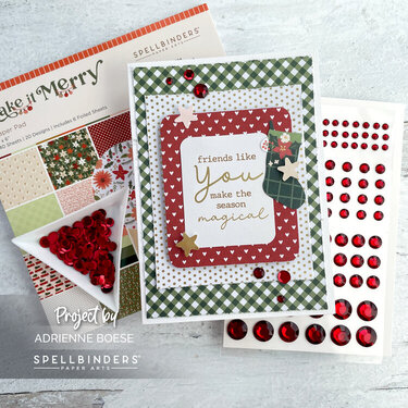 Spellbinders - Make It Merry Collection - 8.5 x 11 Paper Pack