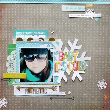 HIP KIT CLUB - January 2013 Kit - Baby Its Cold Layout