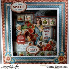 Home Sweet Home Matchbook Box Shadow Box with Graphic 45