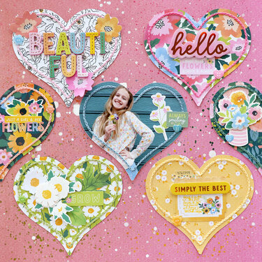 Just a Girl & Her Flowers Layout by Paige Evans