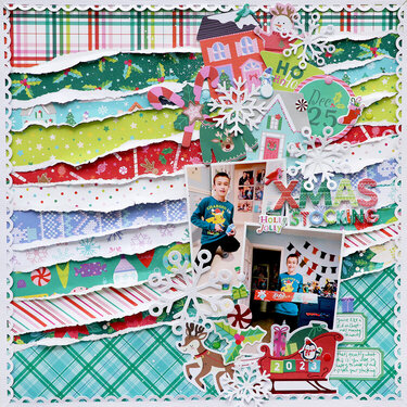 Xmas Stocking Layout by Paige Evans
