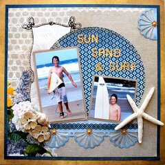 Sun sand and surf
