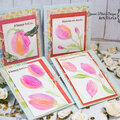 Watercolor Cards - 4 cards 1 stampset