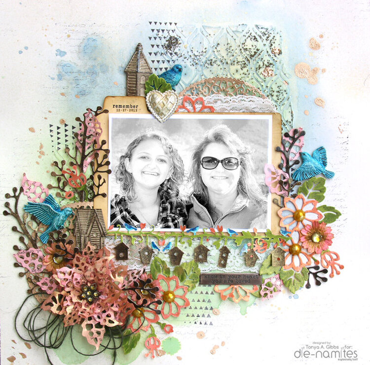 You Are Loved - Mixed Media Layout