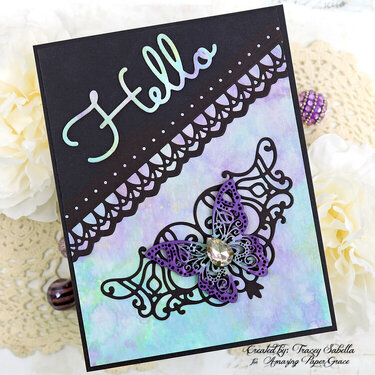 &quot;Hello&quot; card with Distress Oxide Ink Background