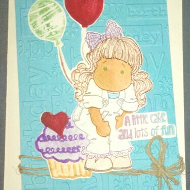 Balloons and Cupcake Birthday Card