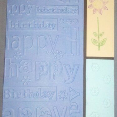 Birthday card (stamped flower)