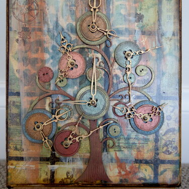 Button &amp; Clock hand Tree