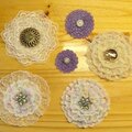 Handmade Lace, Ribbon and Trim "Flowers"