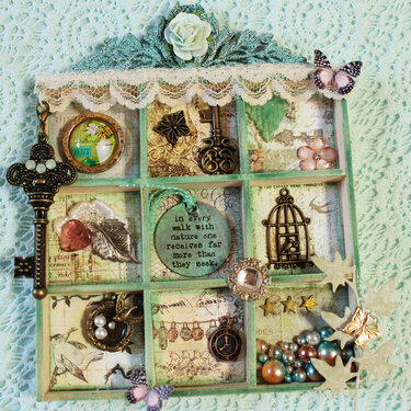 Altered Wooden Tray (for Jessica)