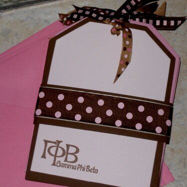 Two-tone Sorority Note cards for Sorority basket