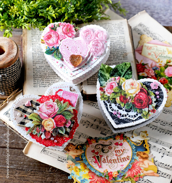 Valentine Vintage Heart Boxes