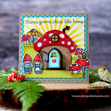 There&#039;s gnome place like home! Lawn Fawn Card!