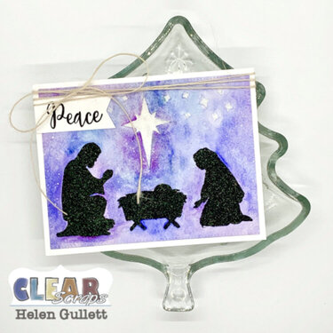 Peace Mixed Media Card - Clear Scraps