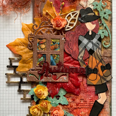 Mixed Media Julie Nutting Autumn Tag