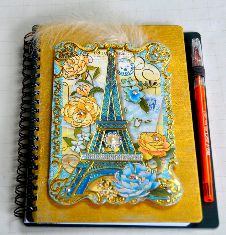 Golden Eiffel Tower journal