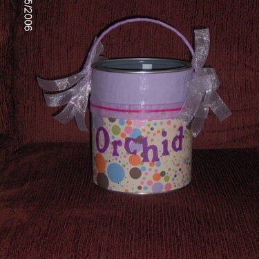 Altered Paint Can for An Orchid Plant