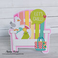Let's Chill beach chair shaped card