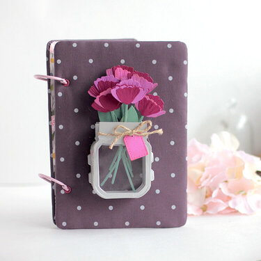 Mini 3D Vignette Floral Mason Jar