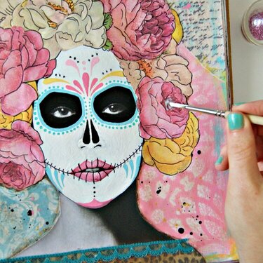 Day of the Dead Art Journal tutorial
