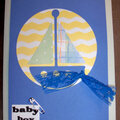 Baby boy sailboat card