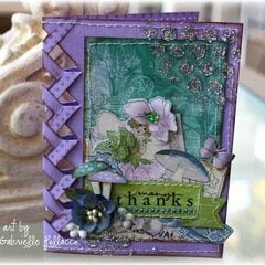 Braided Edge Card **Bo Bunny- Enchanted Garden**