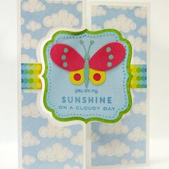 Echo Park I Love Sunshine Butterfly Flip Card by Mendi Yoshikawa