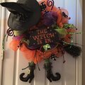 The Witch is In - Halloween Wreath