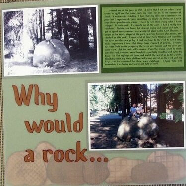 Why would a rock... (MMM Celebrate Life page)