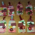 Completed tags for holiday tag swap