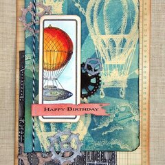 steampunk birthday card