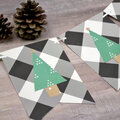 Geometric Christmas Tree Banner with We R Punch Boards