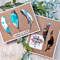 Foiled Feather Cards