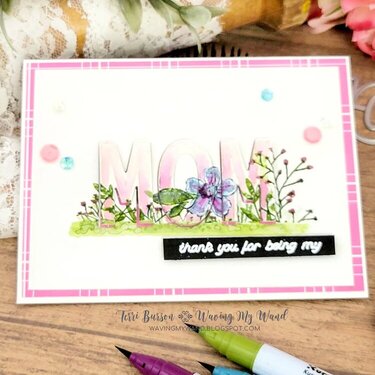 Mothers Day Watercolor Eclipse Card