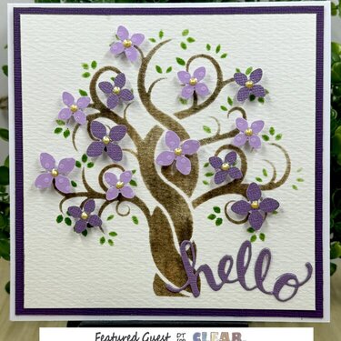 Flowering Tree Hello Card