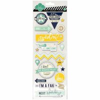 Heidi Swapp - Hello Today Collection - Memory Planner - Chipboard Stickers - Awesome