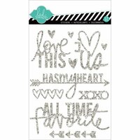 Heidi Swapp - Hello Today Collection - Memory Planner - Glitter Stickers - Silver