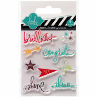 Heidi Swapp - Hello Today Collection - Memory Planner - Clear Acrylic Stamps - Mini - Brilliant