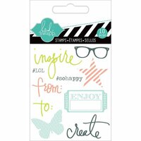 Heidi Swapp - Hello Today Collection - Memory Planner - Clear Acrylic Stamps - Mini - Inspire
