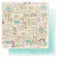 Heidi Swapp - Dreamy Collection - 12 x 12 Double Sided Paper - Ticket To Ride