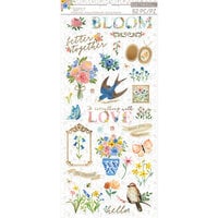 K and Company - Antique Garden Collection - Stickers - Gold Foil Accents